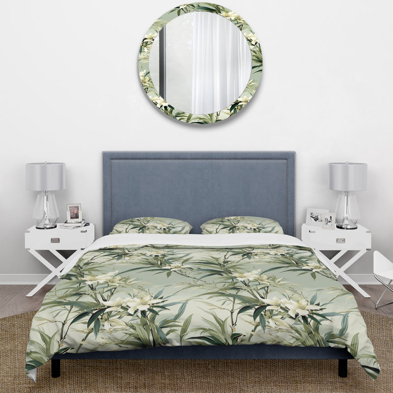Literie Bamboo Fusion Tropical, Housse de couette pour très grand lit et 2 très