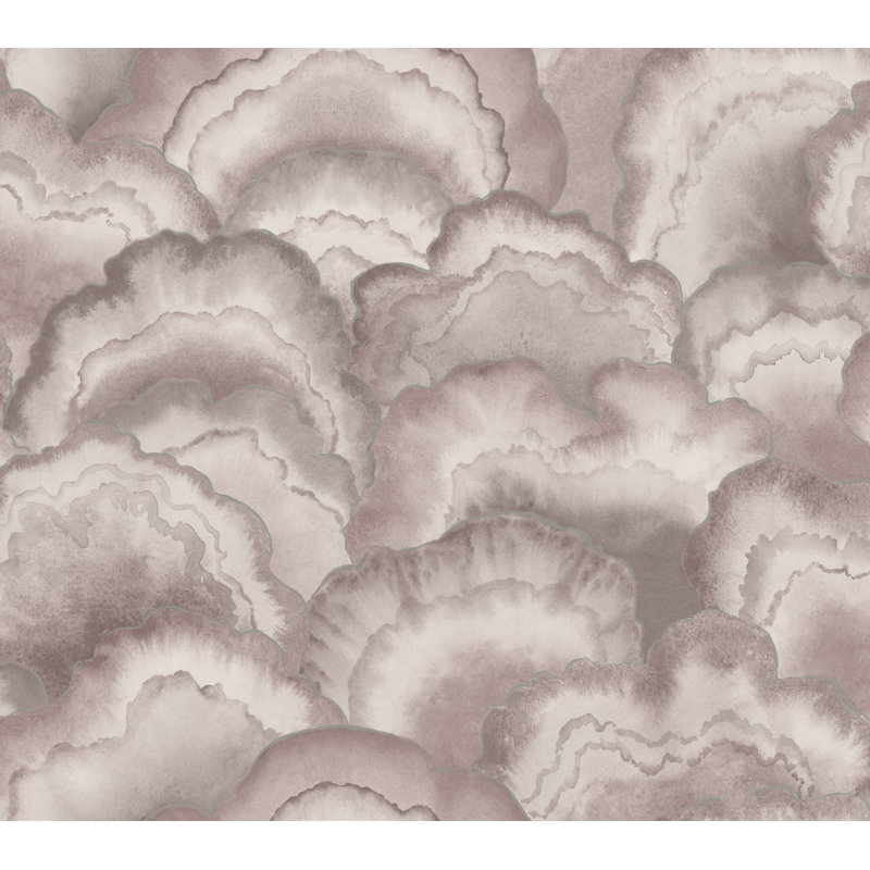 Papier peint Abalone Lavender Fans, Mauve