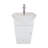 The Renovators Supply Inc. 14'' White Porcelain U-Shaped Bathroom Sink with Faucet and Overflow
