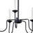 Barker 5-Light Metal Chandelier, Black