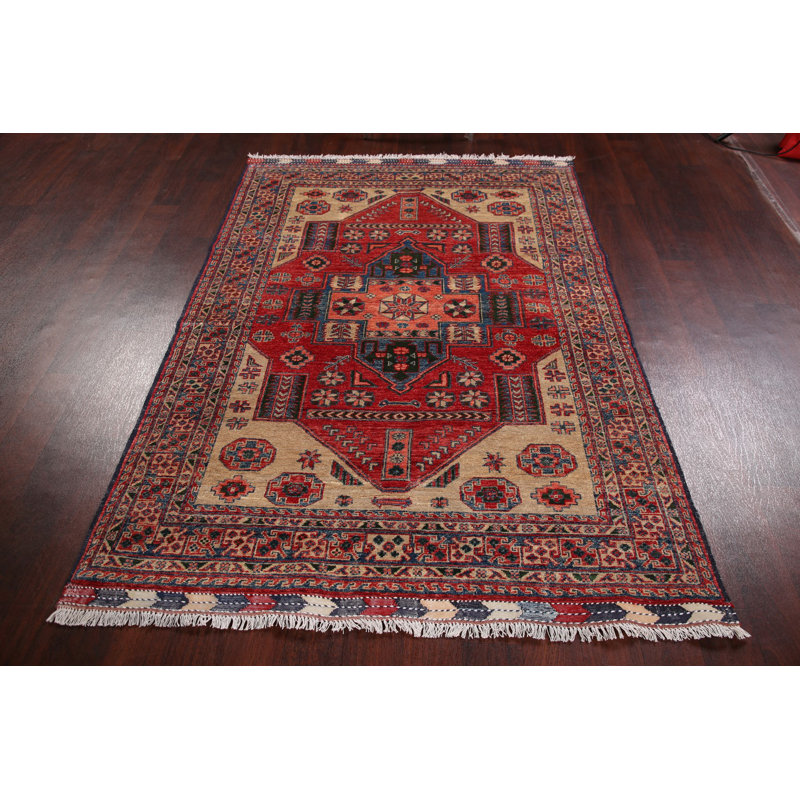 Quintero One-of-a-Kind 4'9" X 6'8" New Age Wool Area Rug in Red