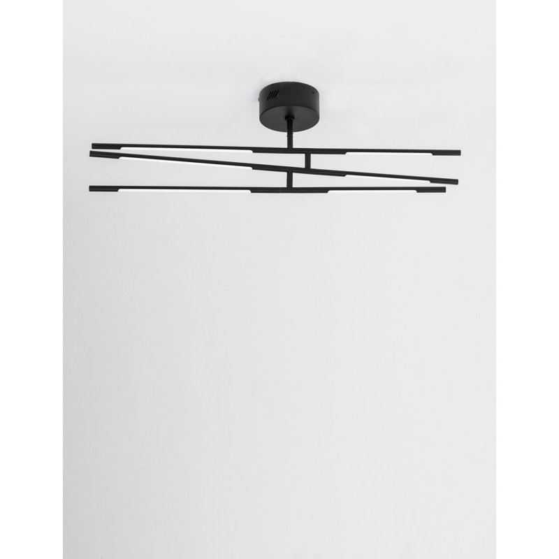 LED Semi Flush Mount, Black