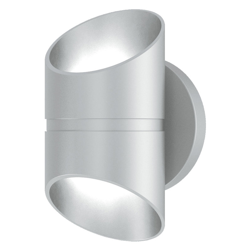Grand support mural d'extérieur à DEL bidirectionnel Jarris - Satin, H 8 po x l 4,75 po x P 4,75 po, Satin