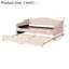 Lit de jour rembourré en molleton à DEL avec couchette Modern-1497981189-1497981195