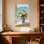«Plants & Flowers Floral Vase Window Seascape View Art Print»
