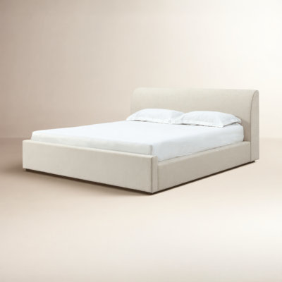 Linen Upholstered Platform Bed