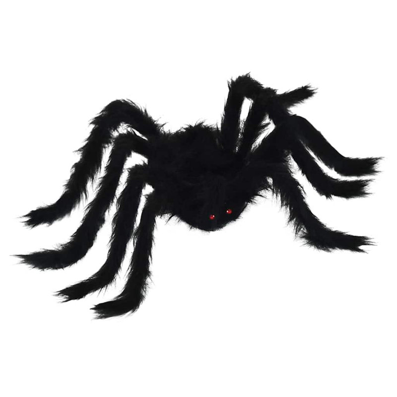  Halloween Spider Decoration 6 Pcs Black 75 Cm Polyester