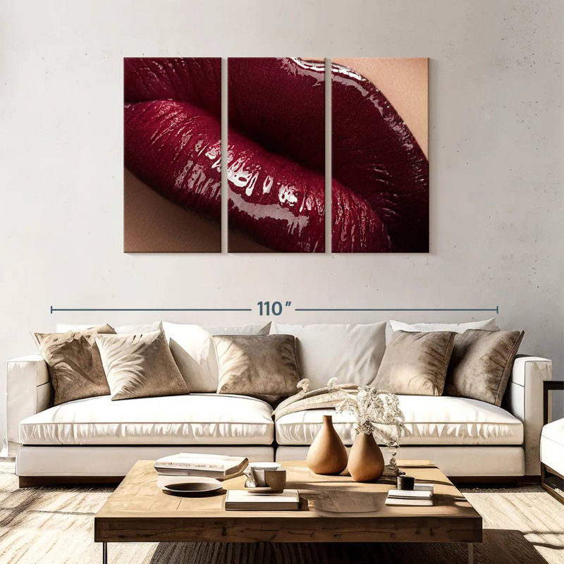 Shuttleworth Glossy Red Lips, 48" H x 74" W