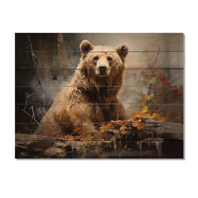 Hurtha Bear Bears Boundary II - impression sans cadre sur bois