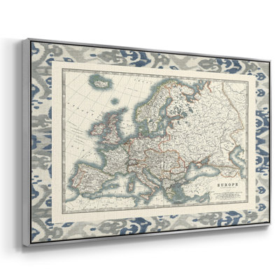 " Bordered Map Of Europe " Painting Print