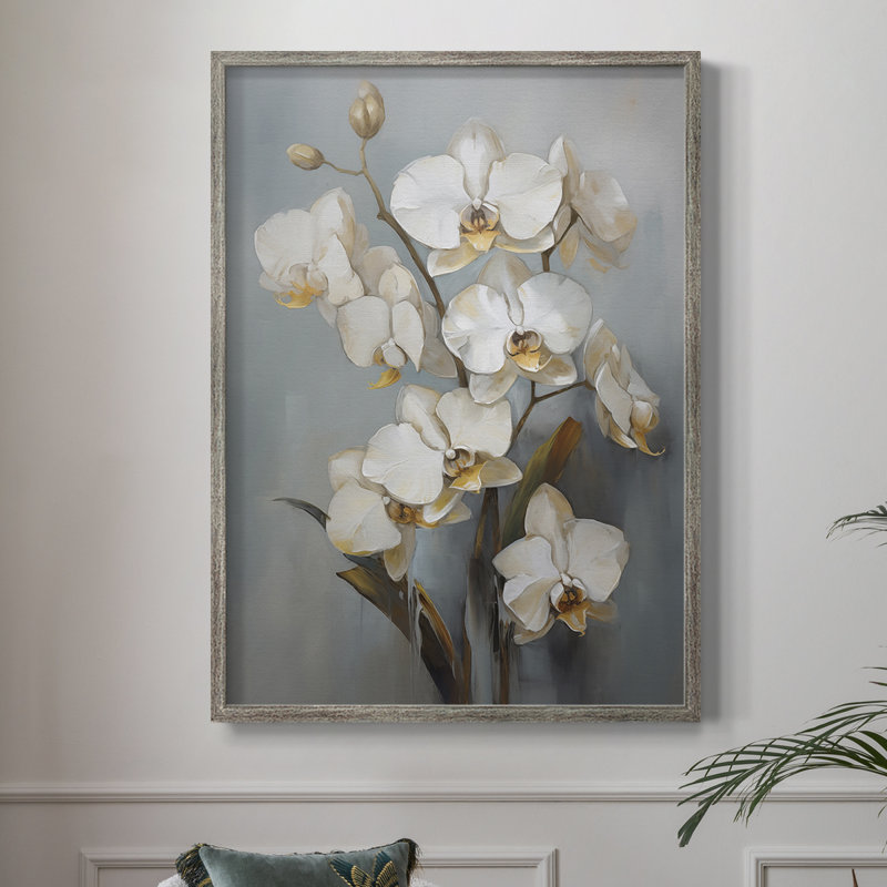 FLORAL Series CXCV Framed Print - Solid Wood, 30" H x 24" W