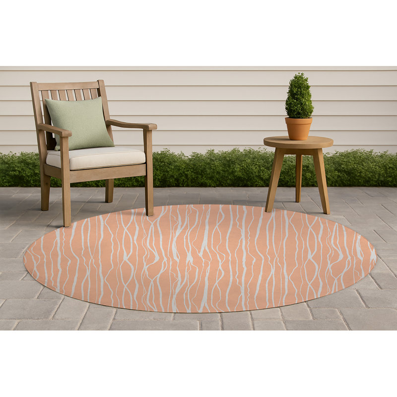 Legions Non-Slip Outdoor Rug, Round 5'