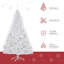Arbre de Noël 6 pi avec 250 lumières DEL blanc chaud et 1000 pointes