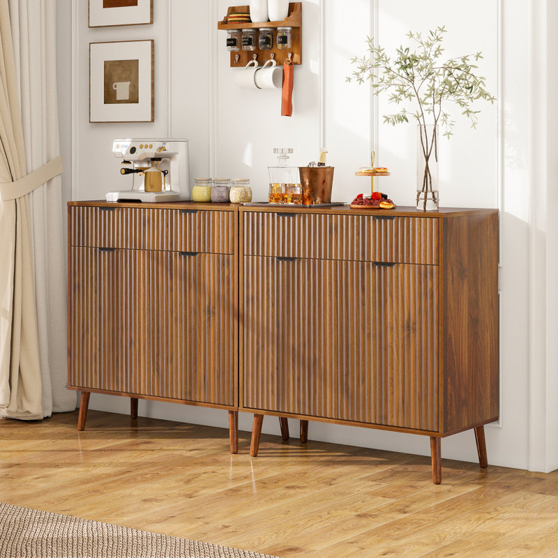 Sideboard and Buffets Cabinet, Kitchen Sideboard Cabinet, Dining Storage Credenza, 31.5 X 15.8 X 34.7 In