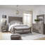 Lit double à panneau ouvert Bory avec tables de chevet et commode avec miroir-125369758-125369755