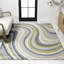 Tapis bleu / moutarde / gris Albarado-1018437417