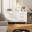 Commode double 47,5 po à 6 tiroirs avec poignées en métal-1700945734