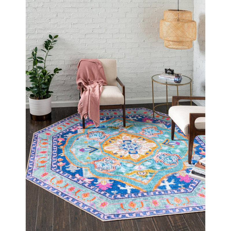 Sonja Chenille Oriental Indoor Rug, Octagon 5'3"