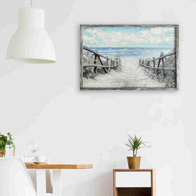 «The Beachside Fence Path», reproduction sur toile