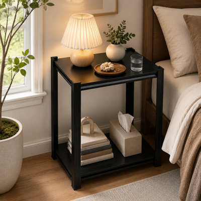 2 Tier Plant Stand, Metal Flower Shelf, Indoor Plant Rack, Heavy Duty Plant Display Stand, Adjustable Storage Rack, 14"W×12"D×22"H