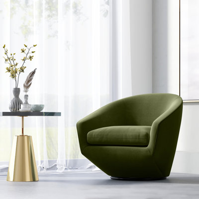 Elexi Upholstered Swivel Barrel Chair