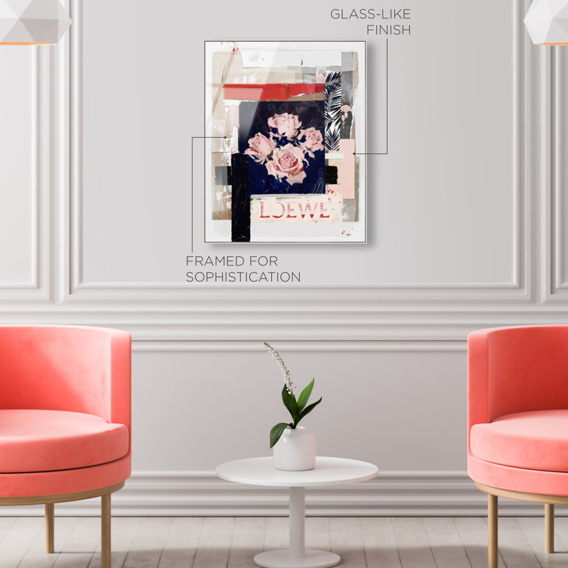 Milano Collage II Print by Oliver Gal, 25"H x 31"W, Silver Floater Frame