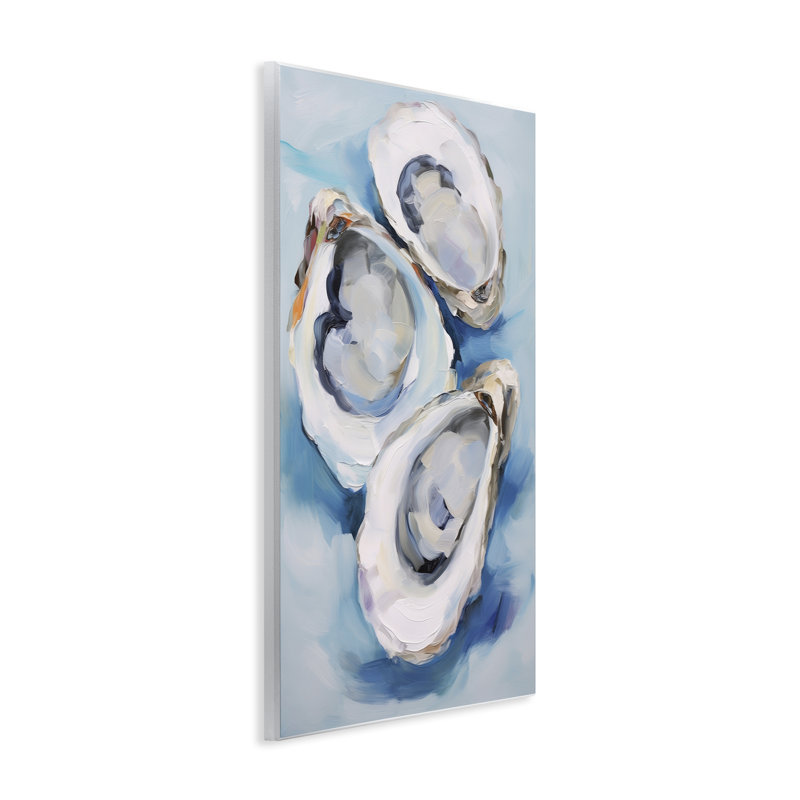 "Oyster Shell Trio", art mural par Petal Prints Design, H 19 po x l 13 po