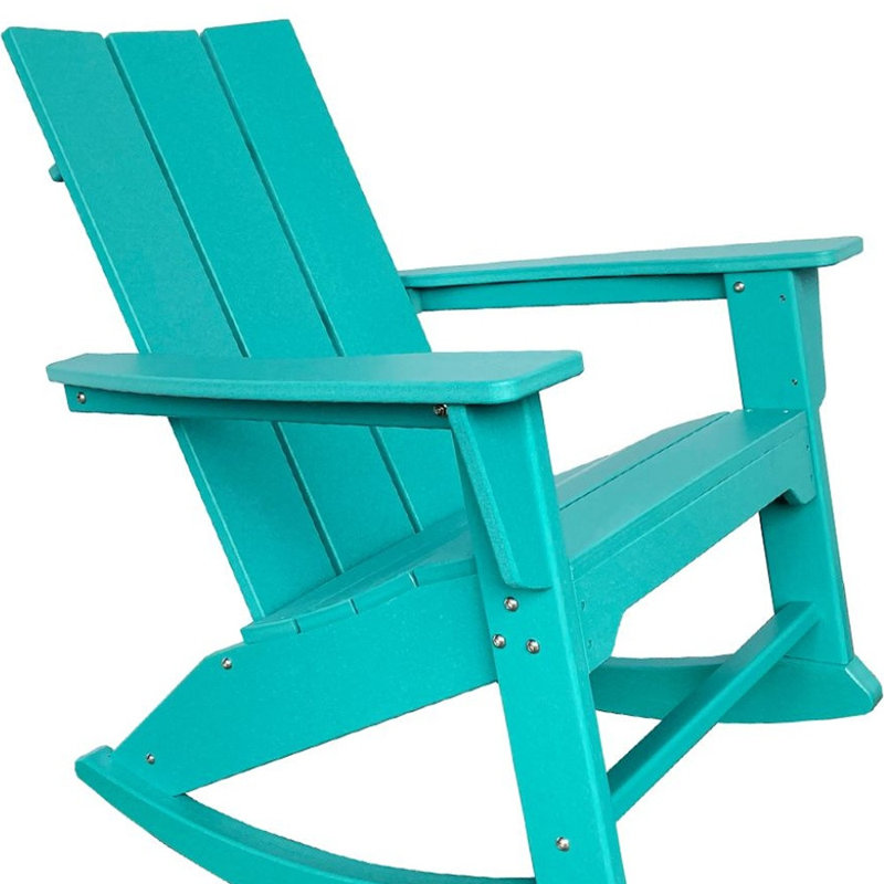 Chaise berçante 38 po en plastique robuste, Bleu