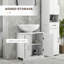 Meuble-lavabo blanc avec tablette intérieure réglable Space