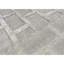 Cotton Geometric Area Rug in Gray