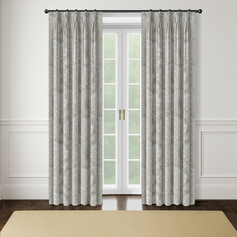 Ensemble de 2 rideaux en coton Ashton Sand, 20x84