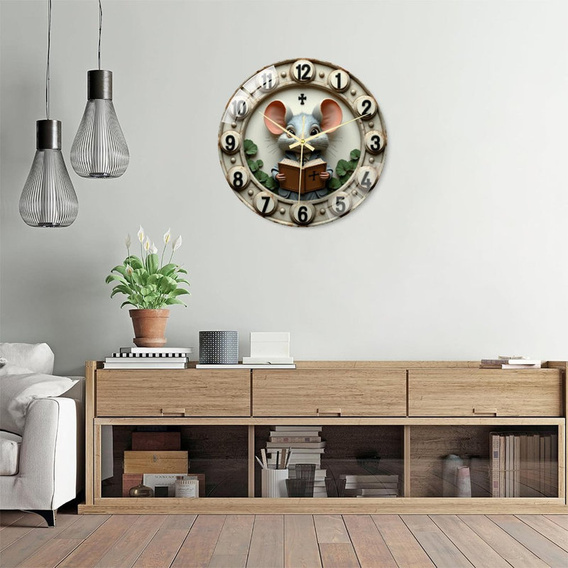 Horloge murale moderne en verre 16 po