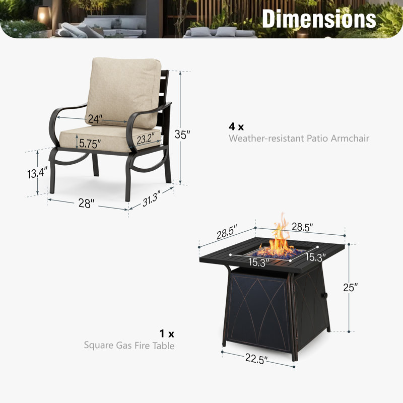 Ensemble de conversation Tapasi, Beige