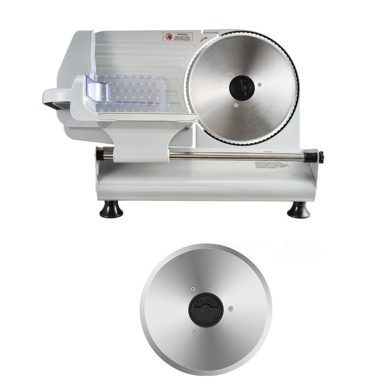 Meat Slicer, 8.6" Electric Deli Slicer with 2 SUS420 Blades & 0-0.6" Adjustable Thickness, 200W Home Food-Slicer for Frozen Meat, Dual Security Lock, Ham, Baguett, Steak, ETL Approved
