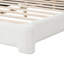 Lit rembourré avec tissu bouclé