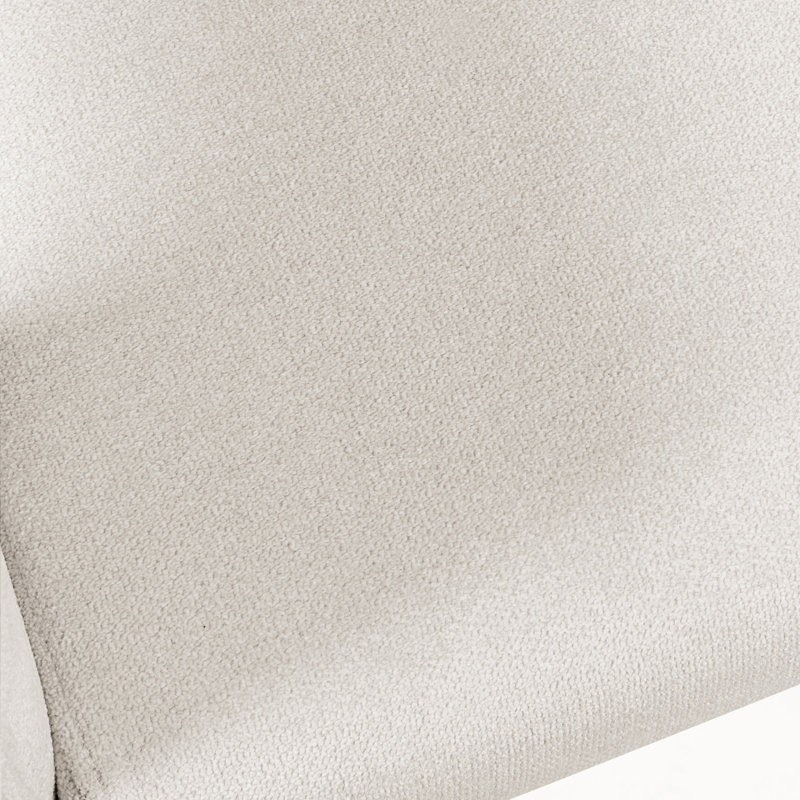 48cm H Polyester Upholstered Full Back Accent in Cream
