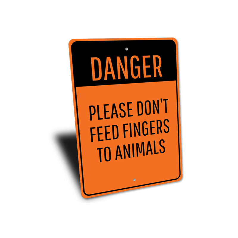 Panneau d'avertissement en aluminium pour l'alimentation des animaux, H 18 po x l 12 po x P 0,06 po