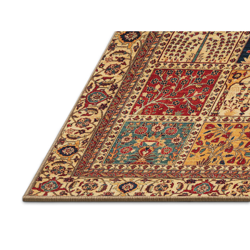 Tapis abstrait à motif abstrait moderne, Rectangle 5 pi x 8 pi