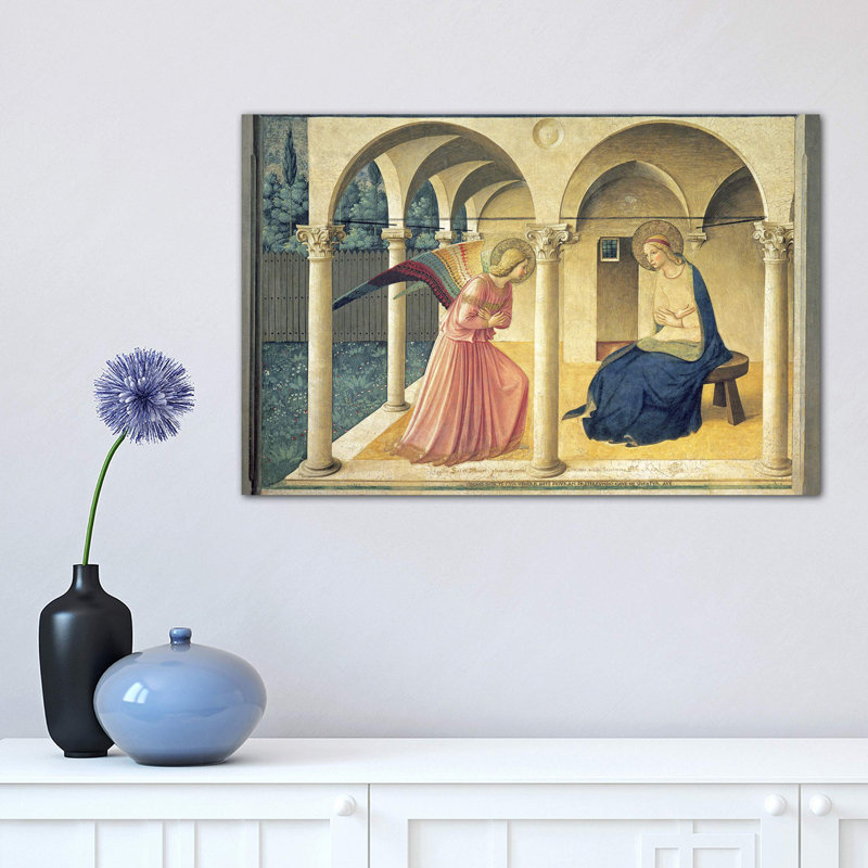 The Annunciation, Convent of San Marco in Florence, c.1438-45 (Museo di San Marco) 1 Piece Wrapped Canvas Wall Art