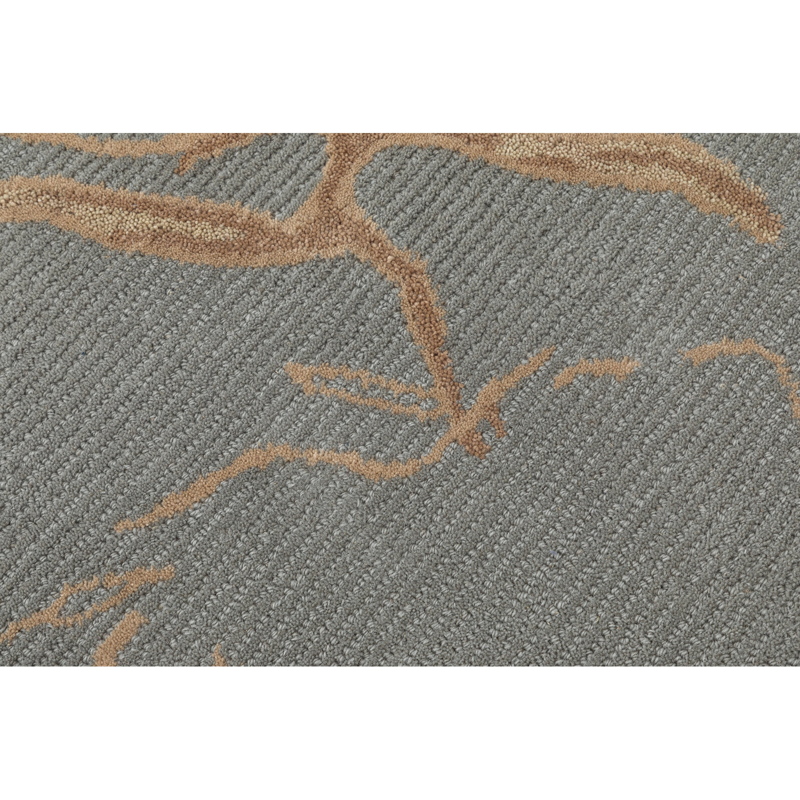 Hand-Tufted Abstract Wool Rug, Rectangle 7'9" x 9'9", Blue