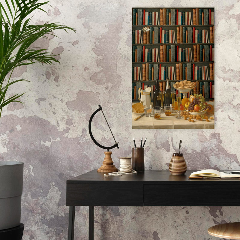 «Meet Me In The Library Classic Contemporary Architecture», art mural, H 24 po x l 16 po