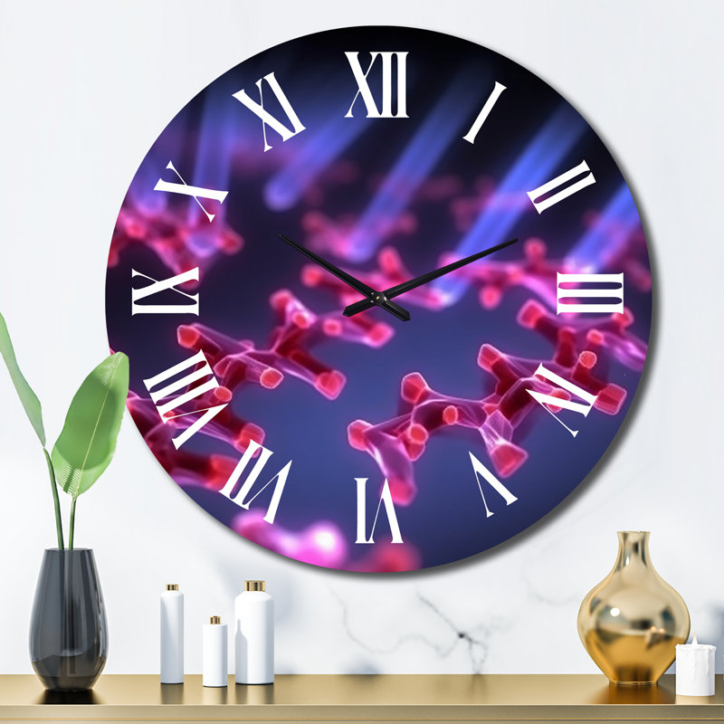 Horloge murale Futuristic Infinity Matrix II - Fractals, Grand