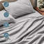 Ensemble de draps pour grand lit - Microfibre douce de luxe 1800 - Double brossé - Poches profondes - Facile à installer - Ensemble de 4 pièces - Draps et taies d'oreiller-120593931