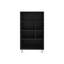 Bibliothèque de 40 po de hauteur avec quatre tablettes noires - Mobilier de bureau moderne et robuste