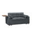 Canapé-lit en chenille avec accoudoirs avec rangement, port USB et table d'appoint-329955514