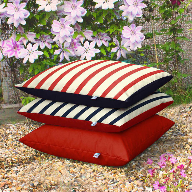 rucomfy Beanbags Outdoor Square Floor Cushion Bean Bag. Use in Garden as Large Cushion or Sun Lounger. Water Resistant 70 x 70cm