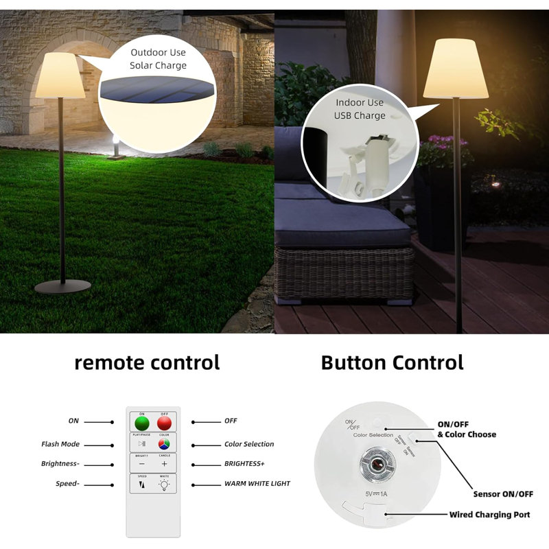 Lampe sur pied d'extérieur 60 po