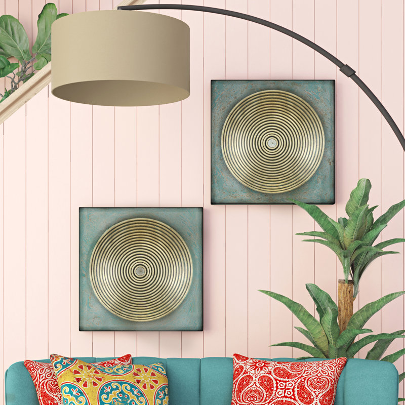 Boho Abstract Wall Decor on Metal