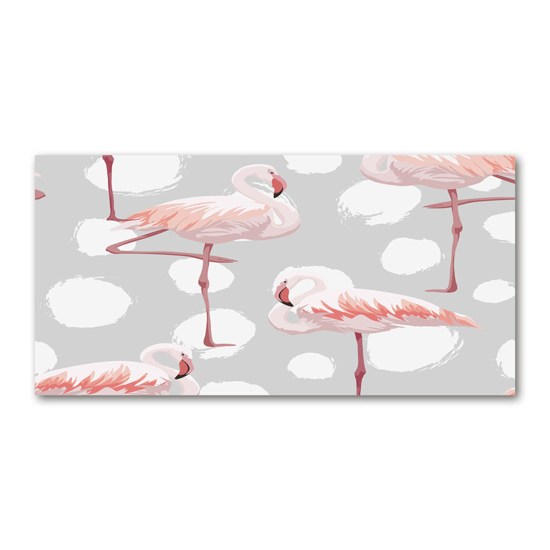 Flamingos - Wrapped Canvas Print