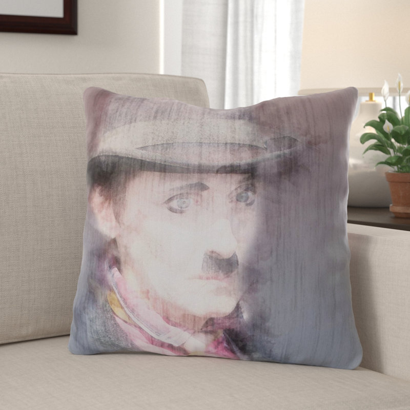 Coussin Crowson Charlie Chaplin, Micro suède, Intérieur